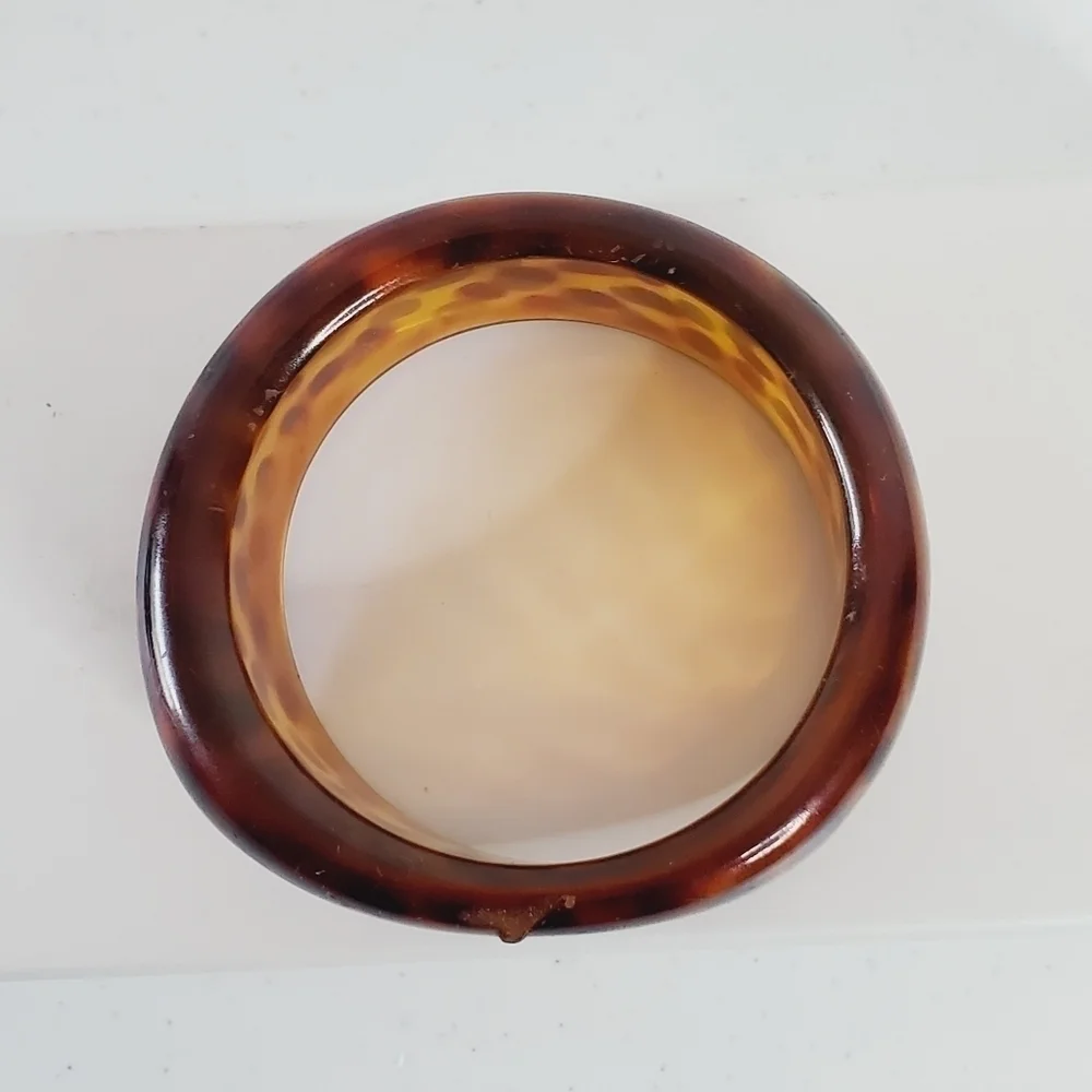 Wide Chunky Bangle Slip-on‎ Plastic Animal Print Design Bangle